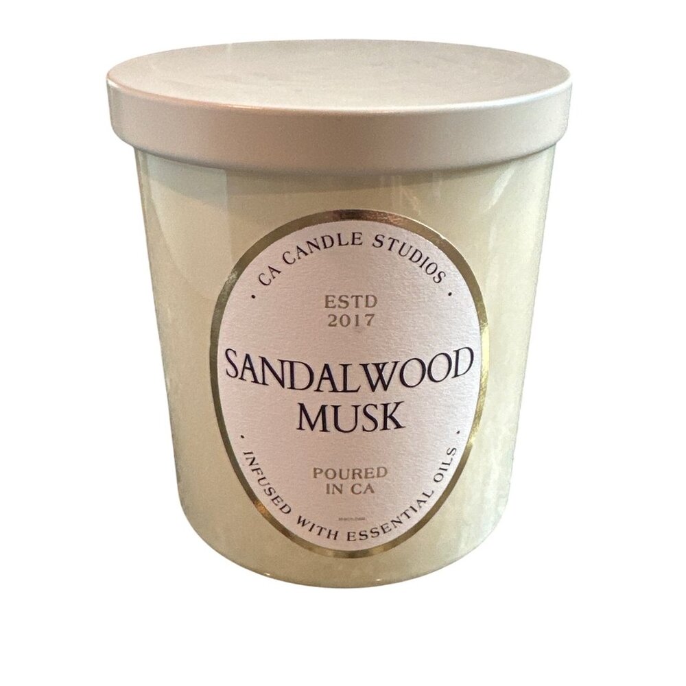 Leoben Company Sandalwood & Musk 9oz 1 Wick Candle Vegan Soy Wax Luxury